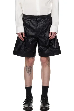 Solid Short noir en taffetas enduit