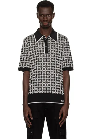 AMIRI Polo noir à quadrigrammes