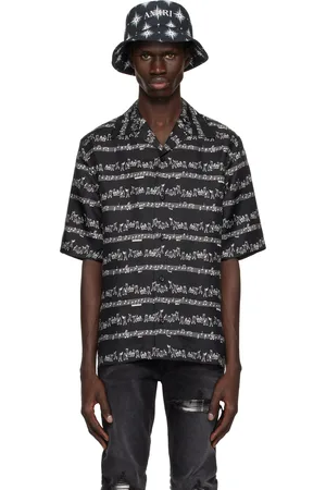 AMIRI Chemise de bowling noire à motif graphique
