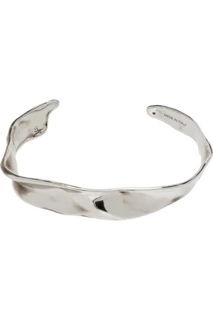 DRIES VAN NOTEN Bracelet texturé argenté
