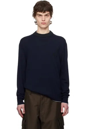 Jacquemus Pull bleu marine en tricot - La croisière