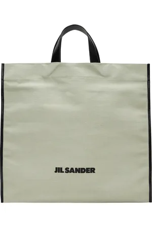 Jil Sander Cabas carré vert à garnitures en cuir