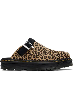 Dr. Martens Flâneurs brun et noir à bride arrière et à semelle Zebzag à plateforme