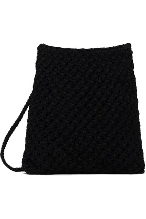 SONG FOR THE MUTE Grand sac noir en macramé
