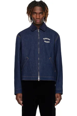 Kenzo Blouson de travail rembourré bleu en denim édition VERDY