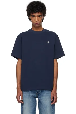 Fred Perry T-shirt bleu à broderies
