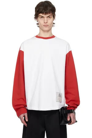 Jacquemus T-shirt à manches longues de baseball rouge et blanc - La croisière