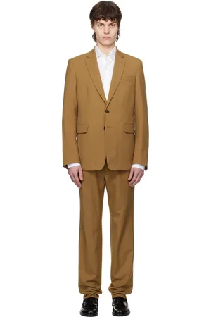 DRIES VAN NOTEN Complet brun clair à simple boutonnage