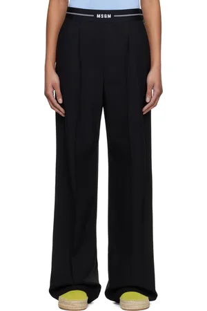 Msgm Pantalon noir à plis