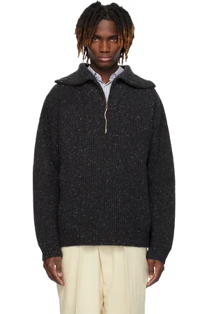 Maison Margiela Pull gris à demi-glissière