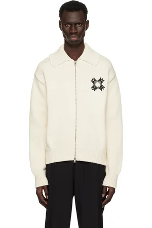 AMIRI Pull blanc cassé à quadrigramme