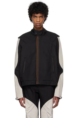 Kiko Kostadinov Blouson noir et blanc cassé - Solix