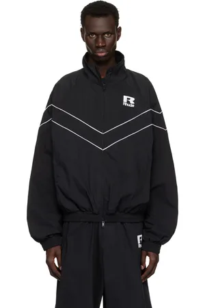 Rhude Blouson de survêtement noir à passepoils et à manches raglan