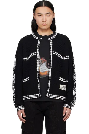 Andersson Bell Cardigan Fantasia noir à encolure arrondie