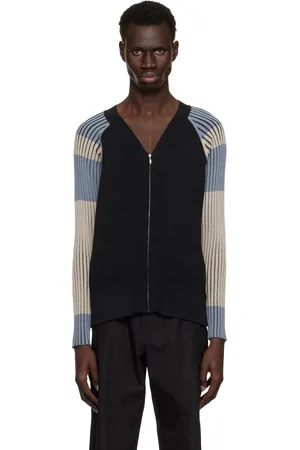 Kiko Kostadinov Cardigan noir et bleu - Inex
