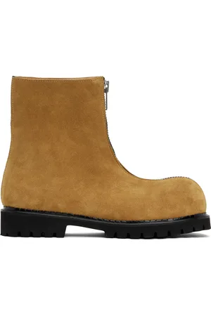 No Idea Bottes étagées Big Foot brun clair à glissières exclusives à SSENSE