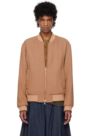 DRIES VAN NOTEN Blouson aviateur réversible rose en gabardine
