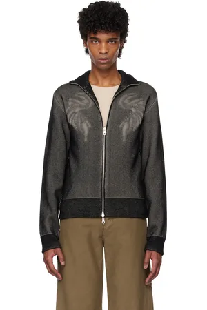 DRIES VAN NOTEN Pull noir à glissière