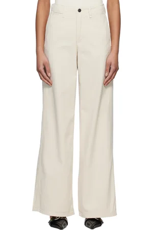 RAG&BONE Pantalon chino ample Sofie beige en coton