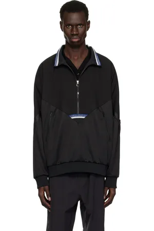 TOGA VIRILIS Blouson de survêtement noir à demi-glissière