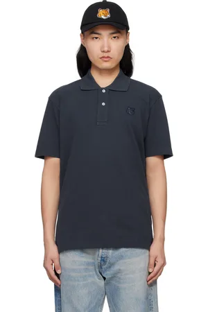 Maison Kitsuné Polo décontracté bleu marine à écusson à logo de renard