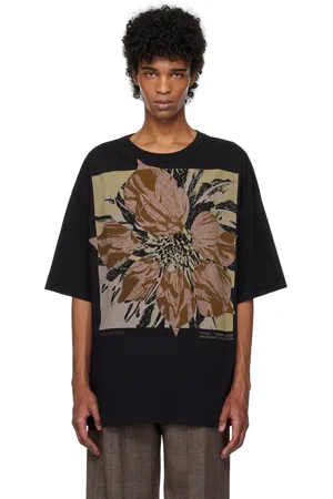 DRIES VAN NOTEN T-shirt noir à image à logo