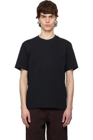 Ami T-shirt noir en coton à logo Ami de cœur