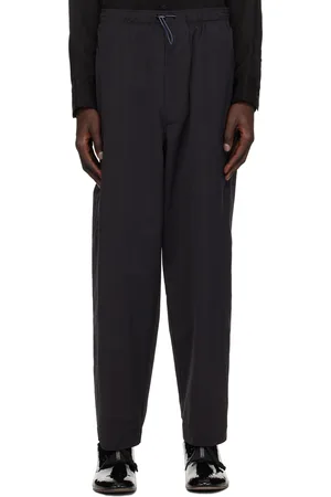 TOGA VIRILIS Pantalon noir en sergé de polyester et coton