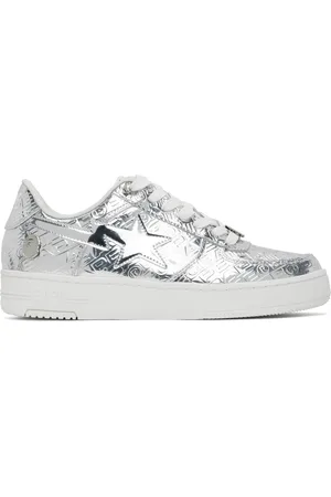 BAPE Baskets #5 argentées à étoile emblématique