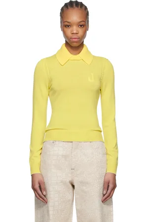 Jacquemus Polo jaune en tricot - La croisière