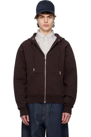 Ami Pull à capuche bourgogne à logo Ami de cœur