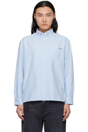 A.P.C. Chemise Mateo bleue à logo