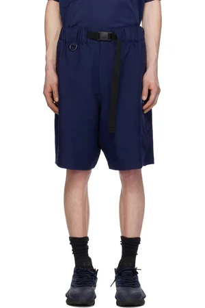 Y-3 Short bleu à trois rayures - Sport Uniform