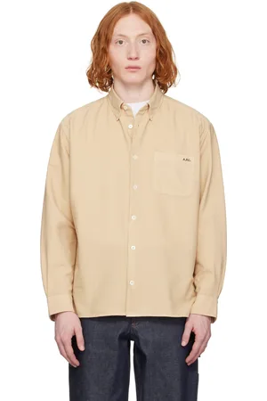 A.P.C. Chemise Mateo beige à logo