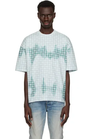 AMIRI T-shirt surdimensionné bleu à quadrigrammes et à motif dégradé