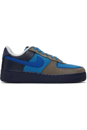 Nike Baskets basses Air Force 1 gris et bleu marine édition Stash