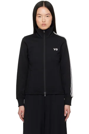 Y-3 Blouson de survêtement noir à trois rayures