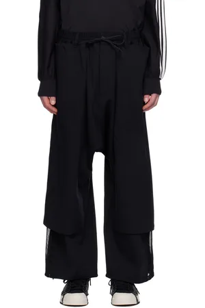 Y-3 Pantalon de survêtement Openhem noir à garnitures à trois rayures
