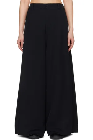 Y-3 Pantalon ample noir en sergé