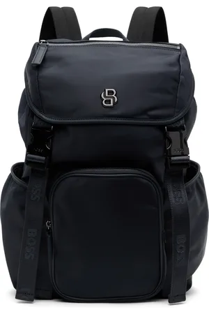 HUGO BOSS Sac à dos bleu marine à poches et à monogramme