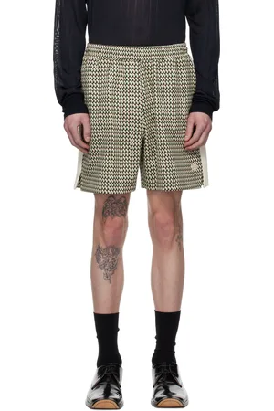 WALES BONNER Short Power beige et vert