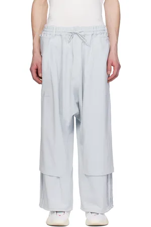 Y-3 Pantalon de survêtement Openhem gris à garnitures à trois rayures