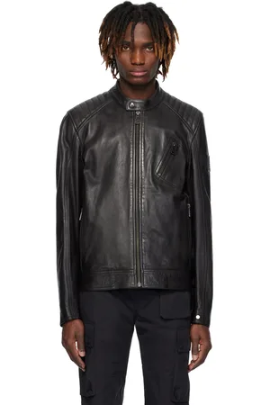 Belstaff Blouson motard V noir en cuir