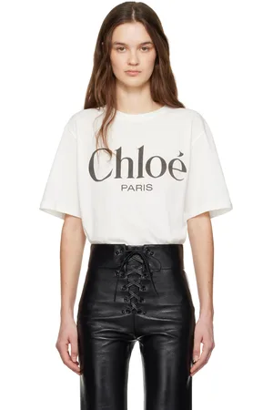 Chloé T-shirt surdimensionné blanc à logo