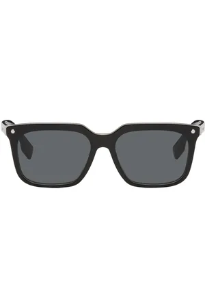 Burberry Lunettes de soleil noires à rayures emblématiques