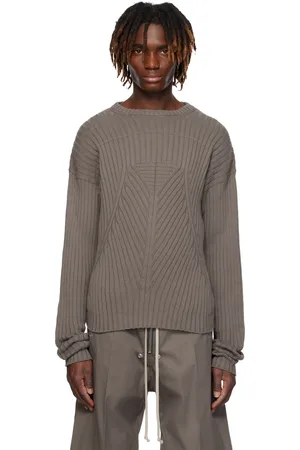 Rick Owens Pull gris à col ras du cou - Hollywood