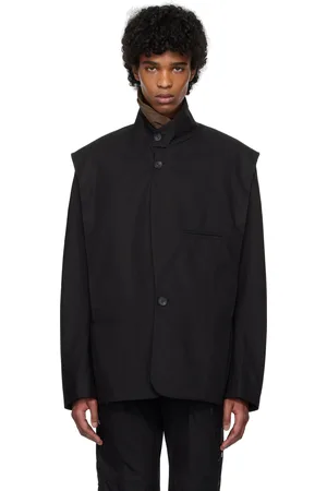Kiko Kostadinov Veston Navin noir à pinces en K