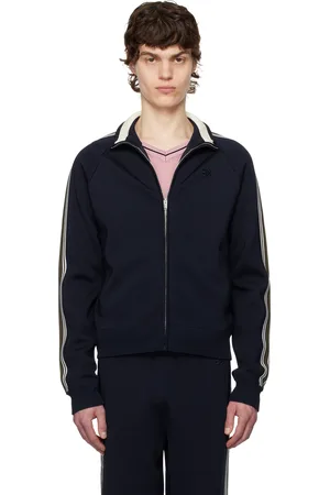 WALES BONNER Blouson de survêtement Tide bleu marine