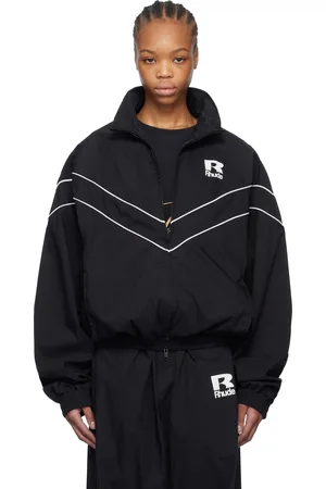 Rhude Blouson de survêtement noir à passepoils et à manches raglan
