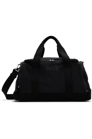 HUGO BOSS Sac de sport noir à ferrures polies